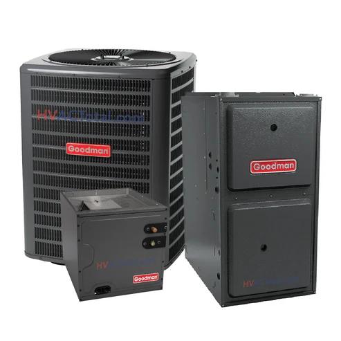2 Ton 14.3 SEER 2 R-32 40,000 BTU 96% AFEU Goodman Dual Fuel System - Downflow GLZS4BA2410 CAPTA3022B3 GD9T960403BN