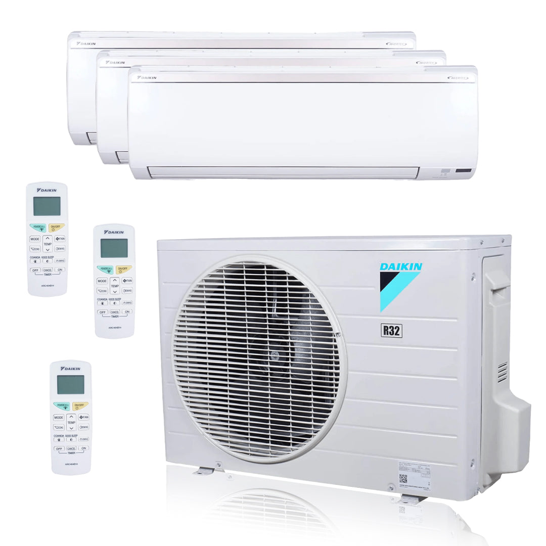 Daikin MXM Series 36000 BTU 20.6 SEER2 3 Zone R32 Ductless Mini Split Heat Pump System - 12K+15K+18K 4MXM36AVJU9 / FTXV12AVJU9 / FTXV15AVJU9 / FTXV18AVJU9