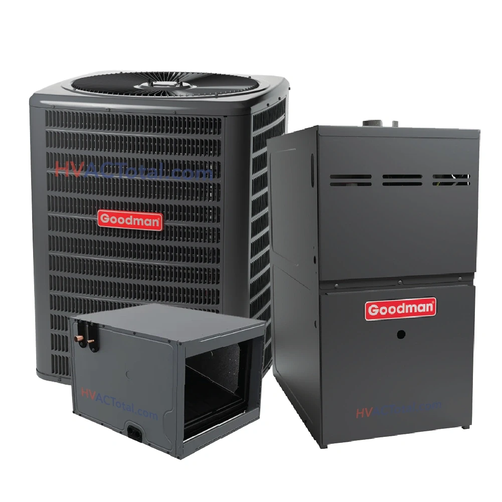 1.5 Ton 15.2 SEER2 R-32 60,000 Btu 80% Afue Goodman Dual Fuel System - Horizontal GLZS4BA1810 / CHPTA2426B3 / GR9S800603BN