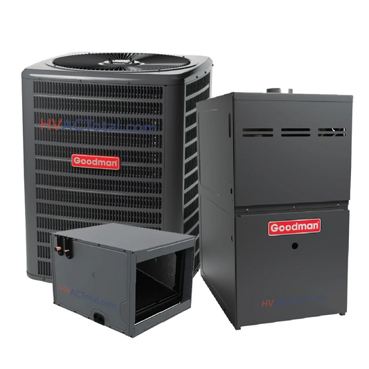 1.5 Ton 15.2 SEER2 R-32 60,000 Btu 80% Afue Goodman Dual Fuel System - Horizontal GLZS4BA1810 / CHPTA2426B3 / GR9S800603BN