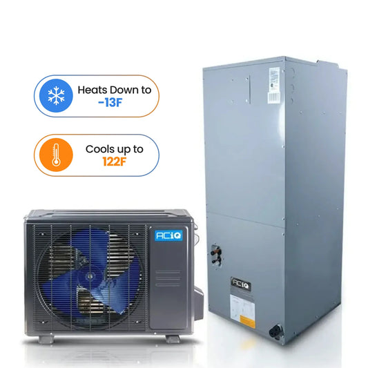 ACiQ 1.5 Ton 18.8 SEER2 High Efficiency Multi-positional Inverter R454B Heat Pump Split System - 17.5" Wide