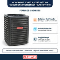 Goodman 5 Ton AC Condenser Unit 13.4 SEER2, R32