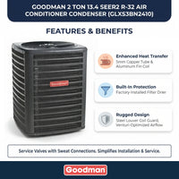 Goodman 2 Ton 13.4 SEER2 R-32 Air Conditioner Condenser
