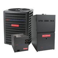 2.5 Ton 14.5 SEER 2 R-32 100,000 BTU 80% AFEU Goodman Dual Fuel System - Upflow GLZS4BA3010  CAPTA3026C3  GR9S801005CN