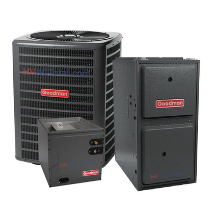 2 Ton 14.3 SEER 2 R-32 40,000 BTU 96% AFEU Goodman Dual Fuel System - Downflow GLZS4BA2410  CAPTA3022B3  GD9T960403BN 