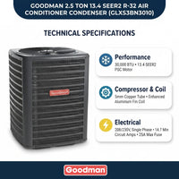 Goodman 2.5 Ton 13.4 SEER2 R-32 Air Conditioner Condenser