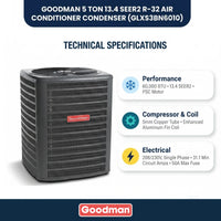 Goodman 5 Ton AC Condenser Unit 13.4 SEER2, R32