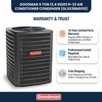 Goodman 5 Ton AC Condenser Unit 13.4 SEER2, R32