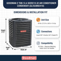 Goodman 2 Ton 13.4 SEER2 R-32 Air Conditioner Condenser