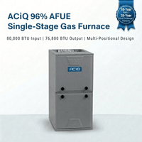 ACiQ 80,000 BTU Gas Furnace 96% AFUE Single-Stage, 17.5" Wide,  Multi-Positional