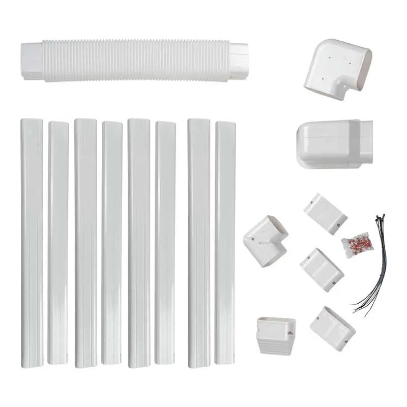 White Line Set Cover Guard – Complete Wall Duct Kit (12 ft.)