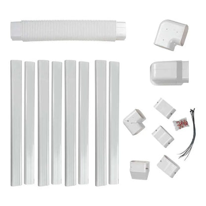 White Line Set Cover Guard – Complete Wall Duct Kit (12 ft.)