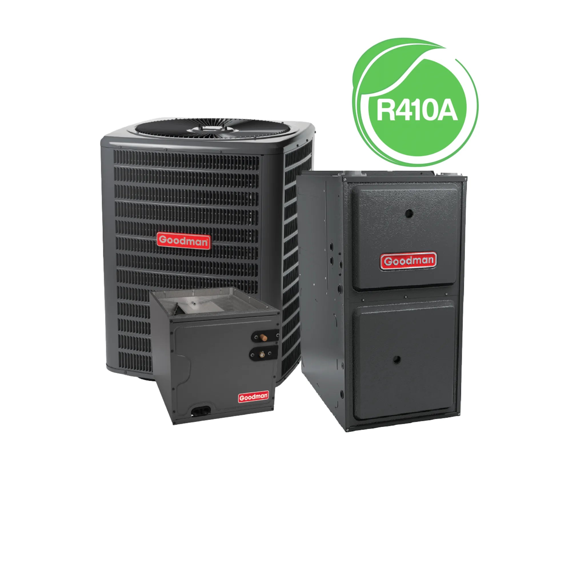 Goodman 2.5 Ton 14.3 SEER2 96% AFUE 80,000 BTU Gas Furnace & Air Conditioner System -  Upflow - 410A