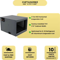 Goodman 2 Ton 13.4 SEER2 R32 Air Conditioner & 17.5" Horizontal Cased Coil