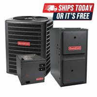 Goodman 2.5 Ton 14 SEER2 AC & 80% AFUE 80K BTU Gas Furnace System, R32 Refrigerant - Upflow