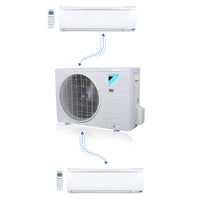 Daikin MXM Series 24000 BTU 20.6 SEER2 2 Zone R32 Ductless Mini Split Heat Pump System - 9K+15K 3MXM24AVJU9 / FTXV09AVJU9 / FTXV15AVJU9