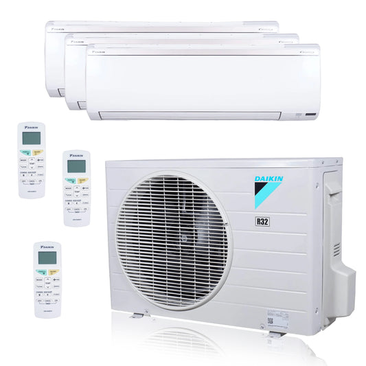 Daikin MXM Series 36000 BTU 20.6 SEER2 3 Zone R32 Ductless Mini Split Heat Pump System - 12K+18K+18K 4MXM36AVJU9 / FTXV12AVJU9 / FTXV18AVJU9 / FTXV18AVJU9