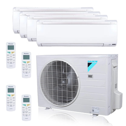 Daikin MXM Series 36000 BTU 20.6 SEER2 4 Zone R32 Ductless Mini Split Heat Pump System - 9K+9K+9K+9K 4MXM36AVJU9 / FTXV09AVJU9 / FTXV09AVJU9 / FTXV09AVJU9 / FTXV09AVJU9