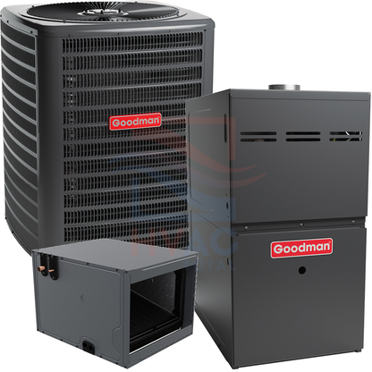 Goodman 2.5 Ton 14.5 SEER2 80% AFUE 60,000 BTU Gas Furnace and Heat Pump System - Upflow/ Horizontal