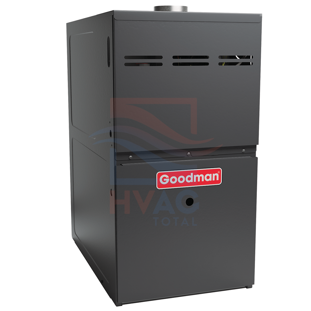 Goodman 80,000 BTU 80% Two Stage Gas Furnace, Upflow/Horizontal, 17.5” Wide, GM9C800803BN