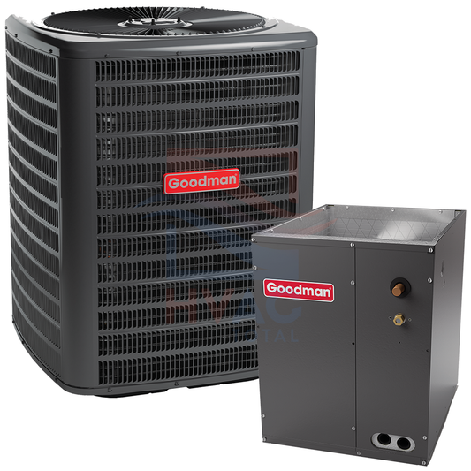 Goodman 4 Ton 13.4 SEER2 Air Conditioner & 21" Wide Vertical Coil System