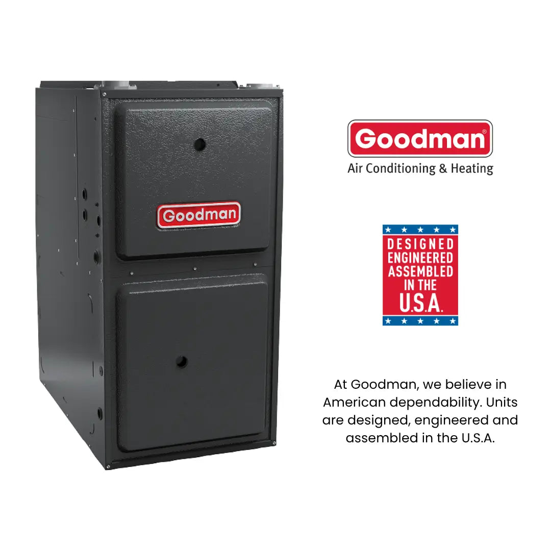 Goodman GR9T961205DN 120,000 BTU 96% AFUE Two Stage Gas Furnace – Upflow/Horizontal, 24.5″ Wide
