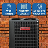 Goodman 2.5 Ton 14.3 SEER2 80% AFUE 77,000 BTU Mobile Home Air Conditioner and Gas Furnace System with Coil, R32 GLXS4BA3010