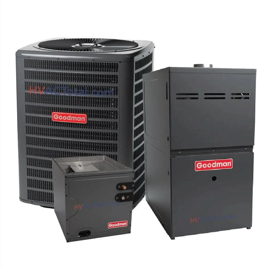 Goodman 2.5 Ton 14.3 SEER2 R32 AC and 80% AFUE 60K BTU Gas Furnace System - Upflow