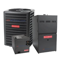 Goodman 3.5 Ton 13.4 SEER2 AC & 80% AFUE 100K BTU Gas Furnace System, R32 Refrigerant - Downflow