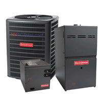 Goodman 4 Ton 14.5 SEER2 R32 AC and 80% AFUE 120K BTU Gas Furnace System - Upflow GLXS4BA4810 / CAPTA6030C3 / GR9S801205DN