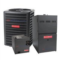 Goodman 4 Ton 15.2 SEER2 R32 AC and 80% AFUE 80K BTU Gas Furnace System - Upflow GLXS5BA4810 / CAPTA6030C3 / GR9S800805CN