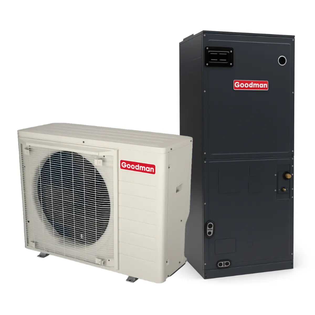 Goodman 5 Ton 17.2 SEER2 208/230V Multi-positional Inverter R32 Heat Pump Split System - 24.5" Wide GZV7SA6010 / AHVE60DP1300