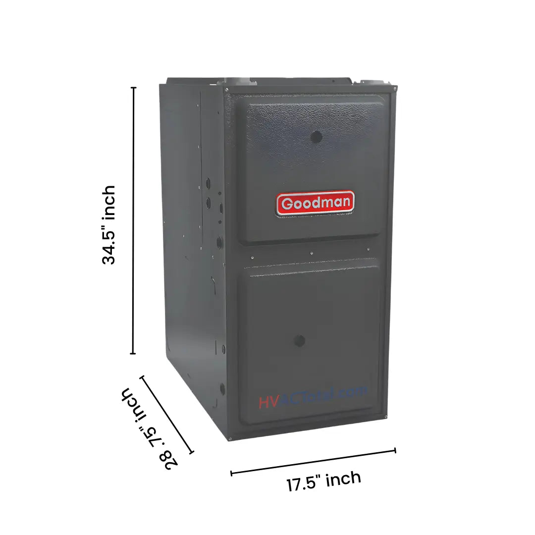 Goodman 60,000 BTU 96% AFUE Single Stage Gas Furnace – Downflow/Horizontal, 17.5″ Wide