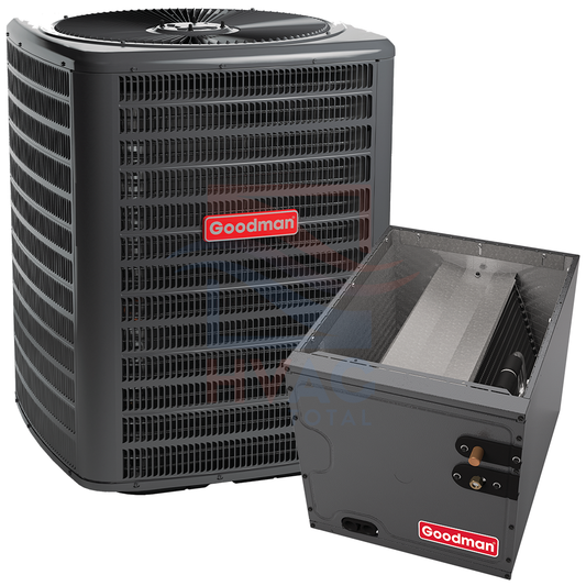 Goodman 3.5 Ton 14.3 SEER2 Air Conditioner & 24.5" Wide Vertical Coil System, GSXN404210 / CAPT4961D4.