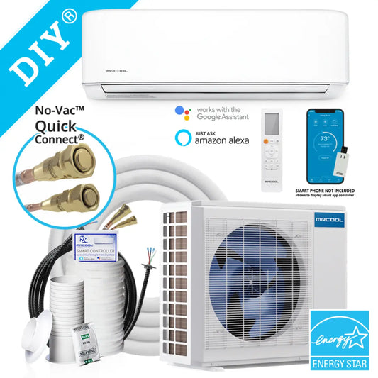 MrCool E Star DIY 4th Generation 18k BTU Ductless Mini Split Heat Pump Complete System 208-230V60Hz