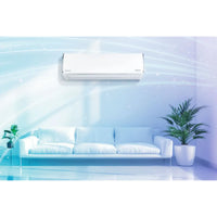 Pioneer Diamante Essenza 11,500 BTU 17 SEER2 115V High-Wall Ductless Mini-Split Air Conditioner Inverter Heat Pump with 16 Ft. Kit WYT012ALUI17RL Living Room