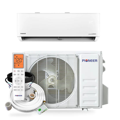 Pioneer Quantum Hyperformance 18,000 BTU 23.5 SEER2 230V High-Wall Ductless Mini-Split Air Conditioner Inverter Hyper Heat Pump - R454B WYT018GLSI25RH-16S - Full Set