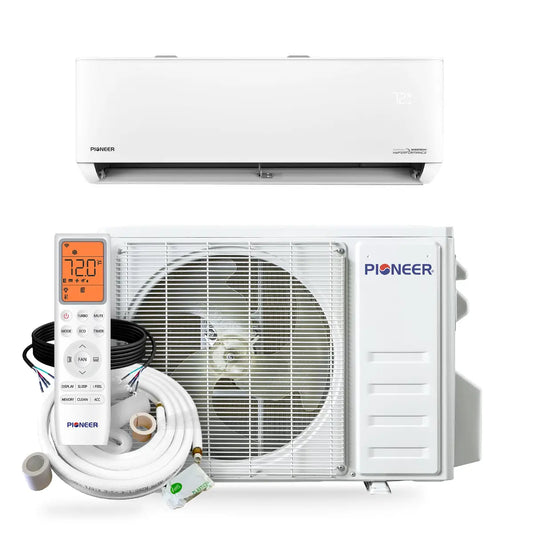 Pioneer Quantum Hyperformance 9,000 BTU 25 SEER2 230V High-Wall Ductless Mini-Split Air Conditioner Inverter Hyper Heat Pump - R454B WYT009GLSI25RH-16S