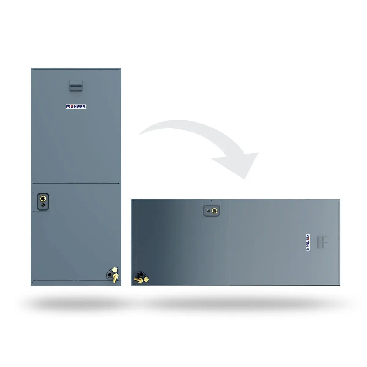 Pioneer Vertex 56,000 BTU 17 SEER2 230V Ducted Central Split AC Inverter Heat Pump - R454B DYC060GCSI18RD Condenser Horizontal Configuration