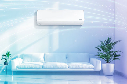 Pioneer® Diamante Essenza™ 23,000 BTU 17 SEER2 230V High-Wall Ductless Mini-Split Air Conditioner Inverter Heat Pump with 16 Ft. Kit WYT024GLUI17RL Living Room