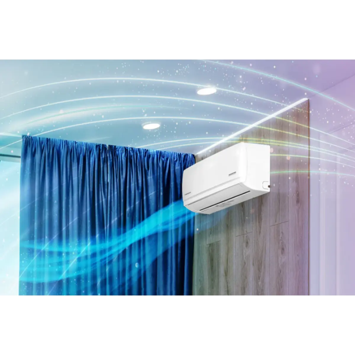 Pioneer® Diamante Pro™ 9,000 BTU 20 SEER2 230V High-Wall Ductless Energy-Star Mini-Split Air Conditioner Inverter Heat Pump with 16 Ft. Kit WYT009GLSI20RL In Room