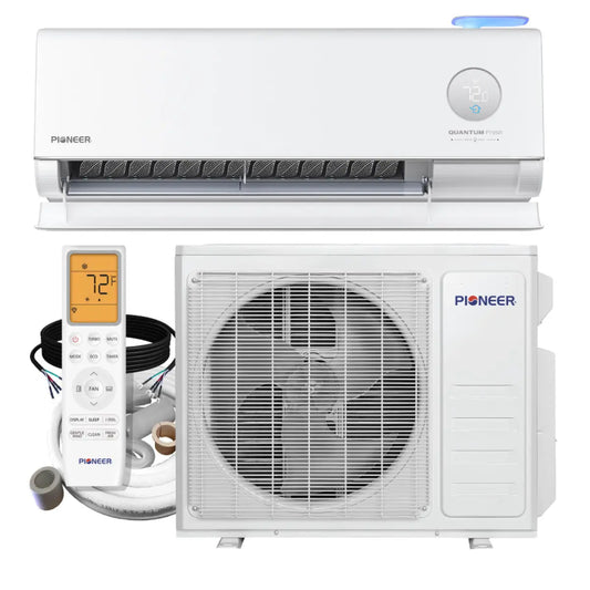 Pioneer® Quantum Fresh™ 12,000 BTU 24 SEER2 High-Wall Ductless Mini-Split Fresh Air Conditioner Inverter Heat Pump Full Set WYT012GLUI25FV-16S Main Piping