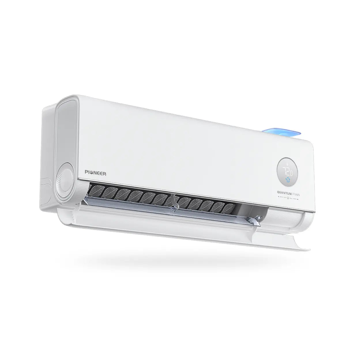 Pioneer® Quantum Fresh™ 12,000 BTU 24 SEER2 High-Wall Ductless Mini-Split Fresh Air Conditioner Inverter Heat Pump Full Set WYT012GLUI25FV-16S Right Side View