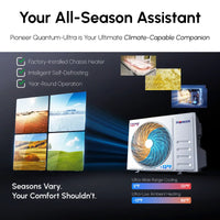 Pioneer® Quantum Ultra™ 12,000 BTU 24 SEER2 230V High-Wall Ductless Energy-Star Mini-Split Air Conditioner Inverter Heat Pump Full Set WYT012GLSI24RL-16S All Season Assistant