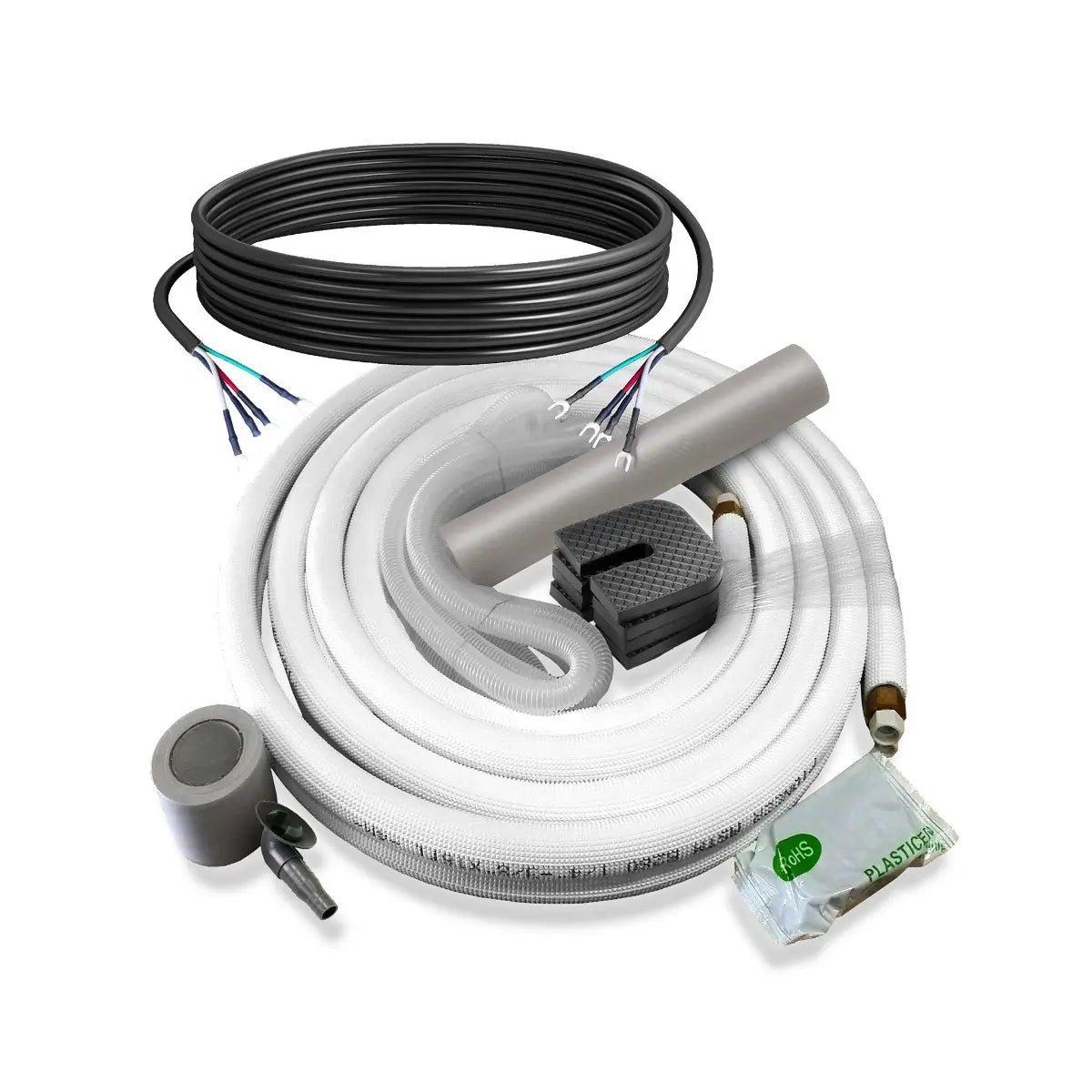 Pioneer® Quantum Ultra™ 22,200 BTU 20 SEER2 230V FloorCeilingLow-Wall Ductless Mini-Split Air Conditioner Inverter Heat Pump Full Set UYT024GLSI24RL - Copper Piping Kit Lineset