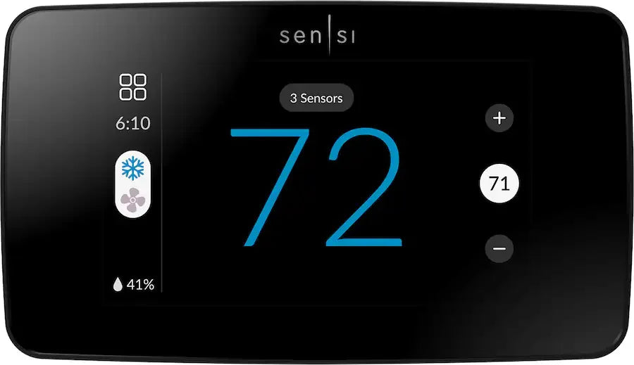 Copeland - Sensi Touch 2 Smart Programmable Wi-Fi Thermostat-Works with Alexa - Black Beveled Edge