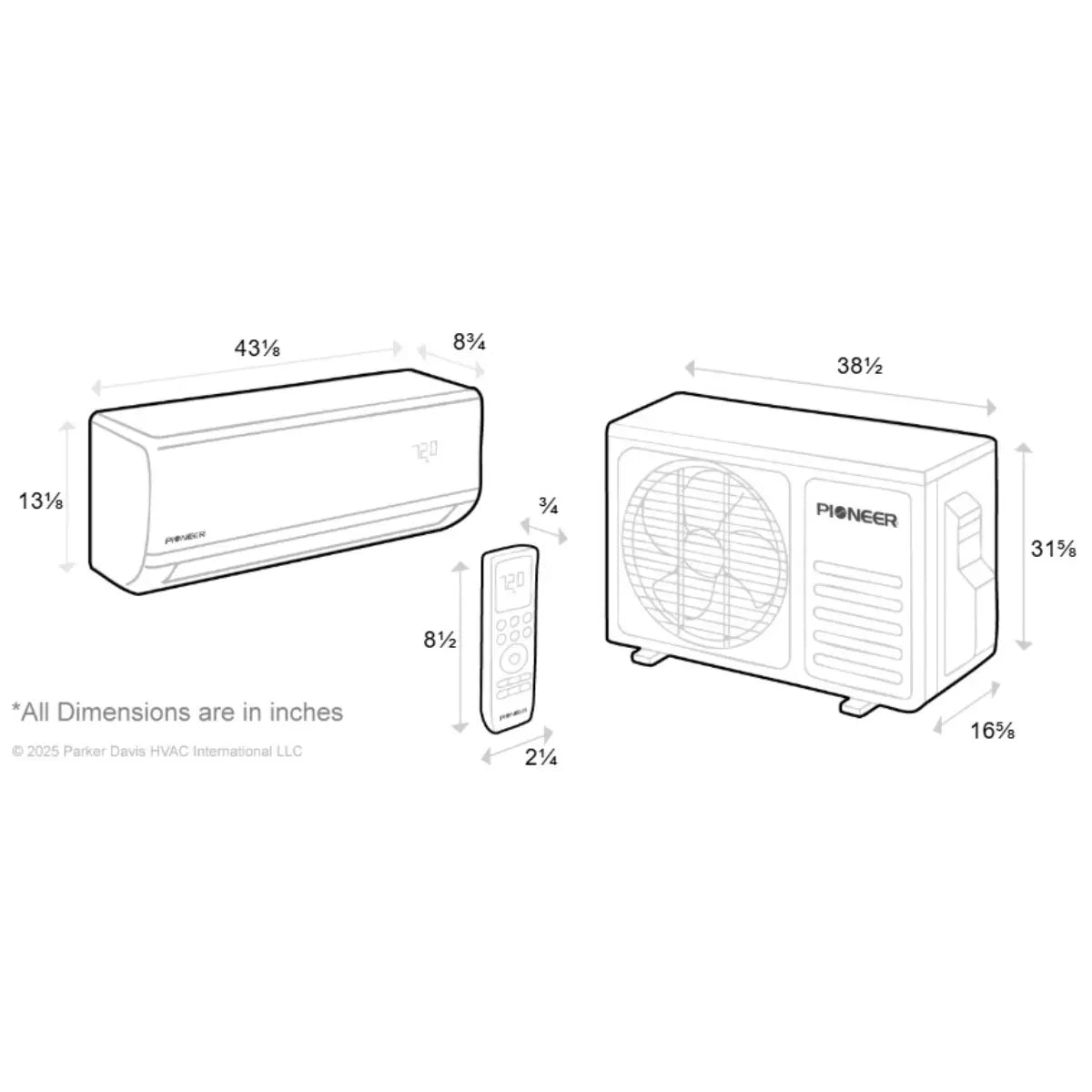 WYT024GLSI25RH Dimension