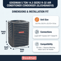 Goodman 5 Ton 14.3 SEER2 R-32 Air Conditioner Condenser