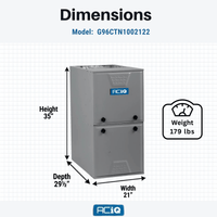 ACiQ 100,000 BTU Gas Furnace 96% AFUE Two-Stage, 24.5" Wide, Multi-Positional