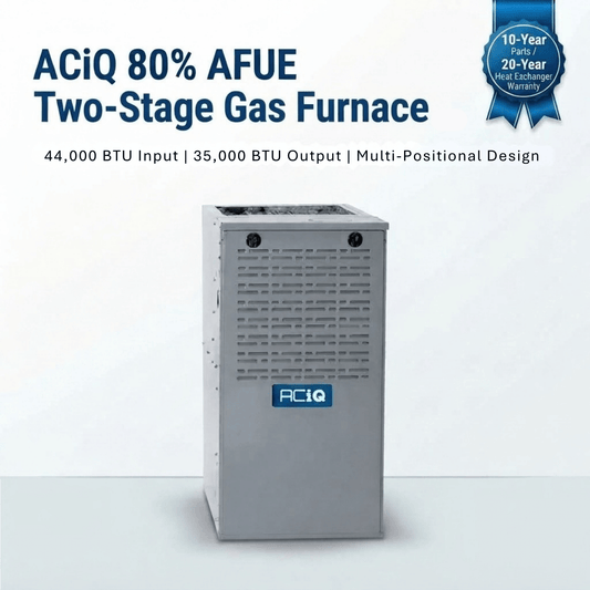 ACiQ 40,000 BTU Gas Furnace 80% AFUE Two-Stage, 17.5" Wide, Multi-Positional